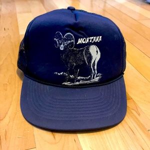 Montana trucker hat with bighorn sheep.